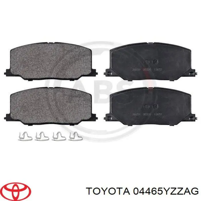 04465YZZAG Toyota колодки тормозные передние дисковые