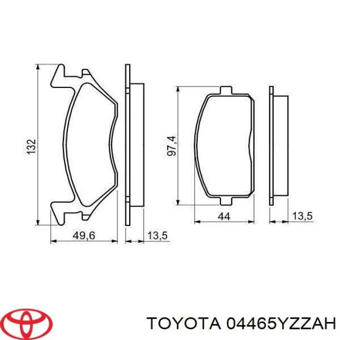 0446510030 Toyota Колодки передние