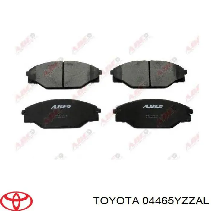 04465YZZAL Toyota колодки тормозные передние дисковые