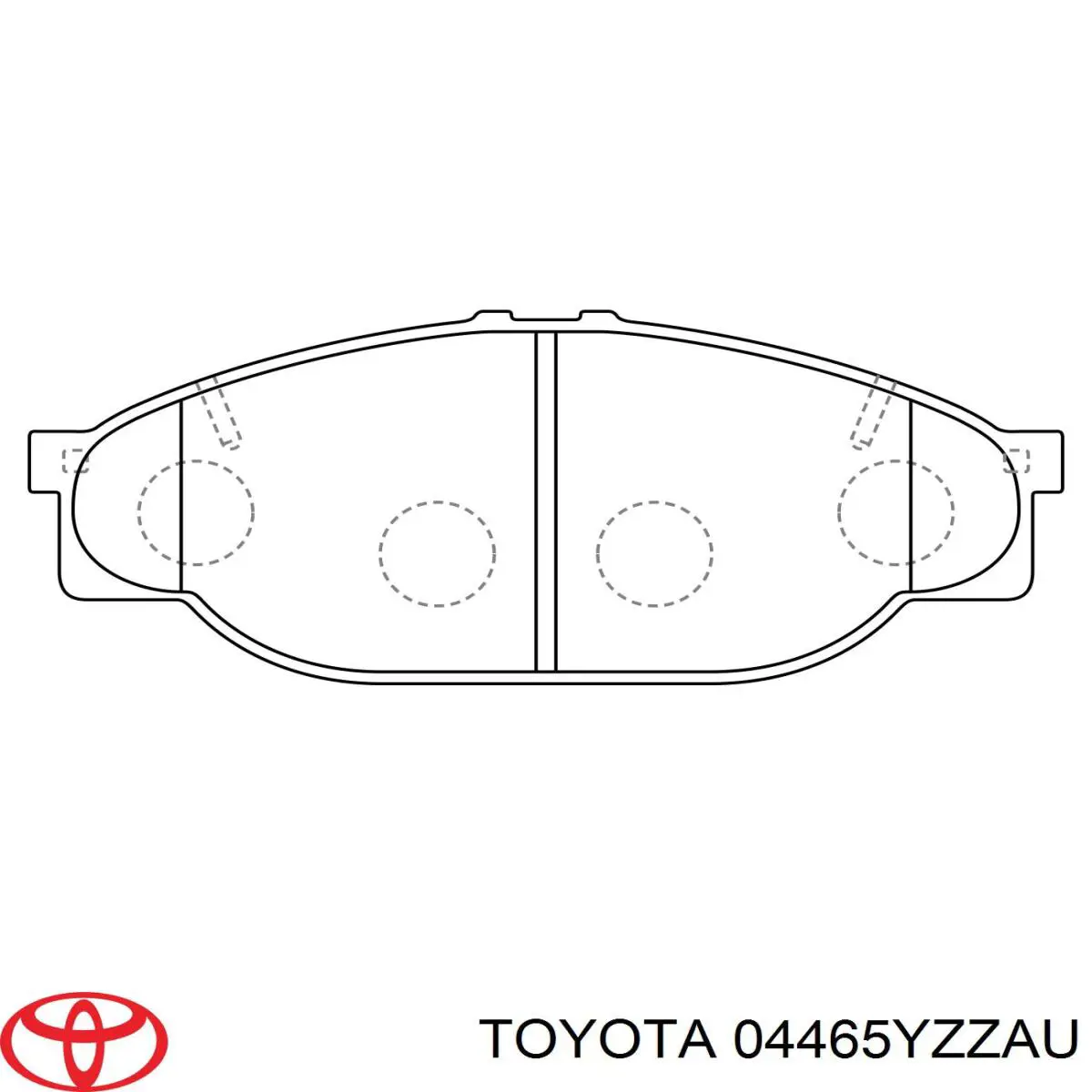 Передние тормозные колодки 04465YZZAU Toyota