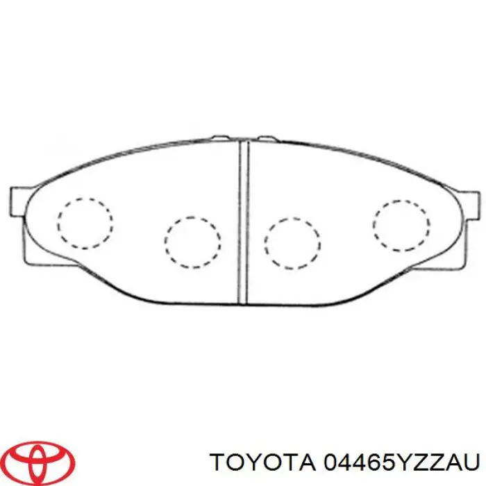 Pastillas de freno delanteras 04465YZZAU Toyota