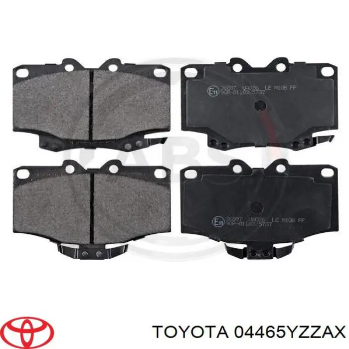 Колодки Toyota 04465YZZAX цена, от 14.26 USD
