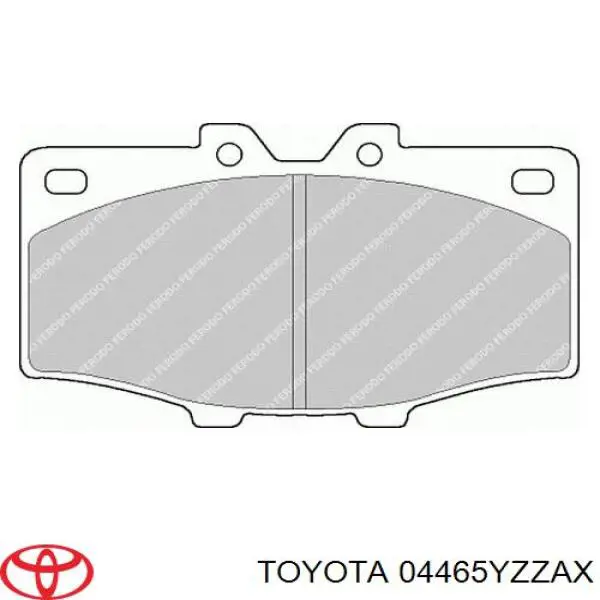 Купить 04465YZZAX Toyota Колодки тормозные