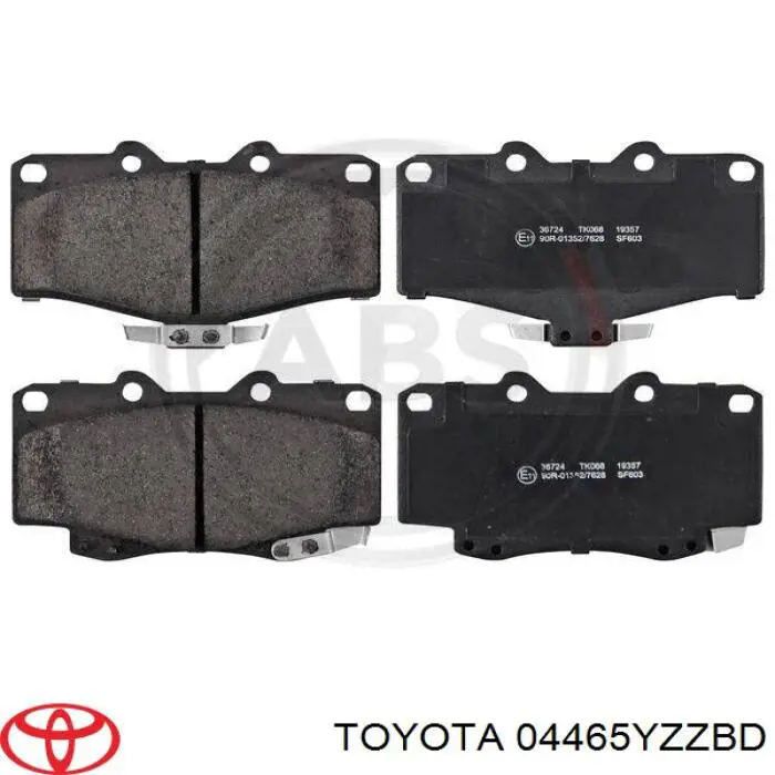 Передние тормозные колодки 04465YZZBD Toyota