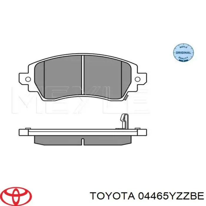 04465YZZBE Toyota колодки тормозные передние дисковые