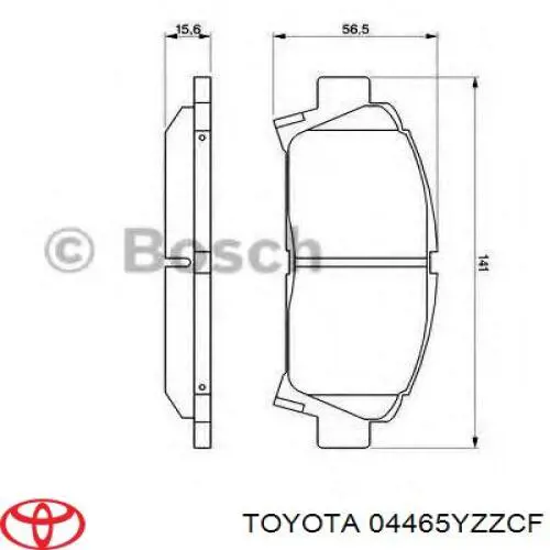 Колодки Toyota 04465YZZCF цена, от 22.80 USD