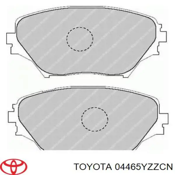 Передние тормозные колодки 04465YZZCN Toyota