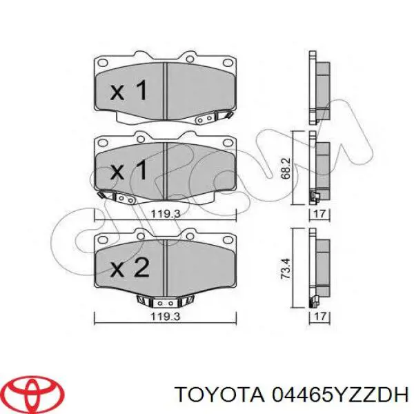 Передние тормозные колодки 446535260 Toyota