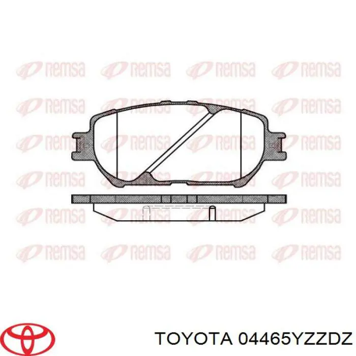 Передние тормозные колодки 04465YZZDZ Toyota