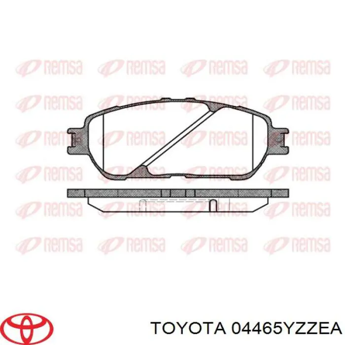 Купить 04465YZZEA Toyota Колодки тормозные