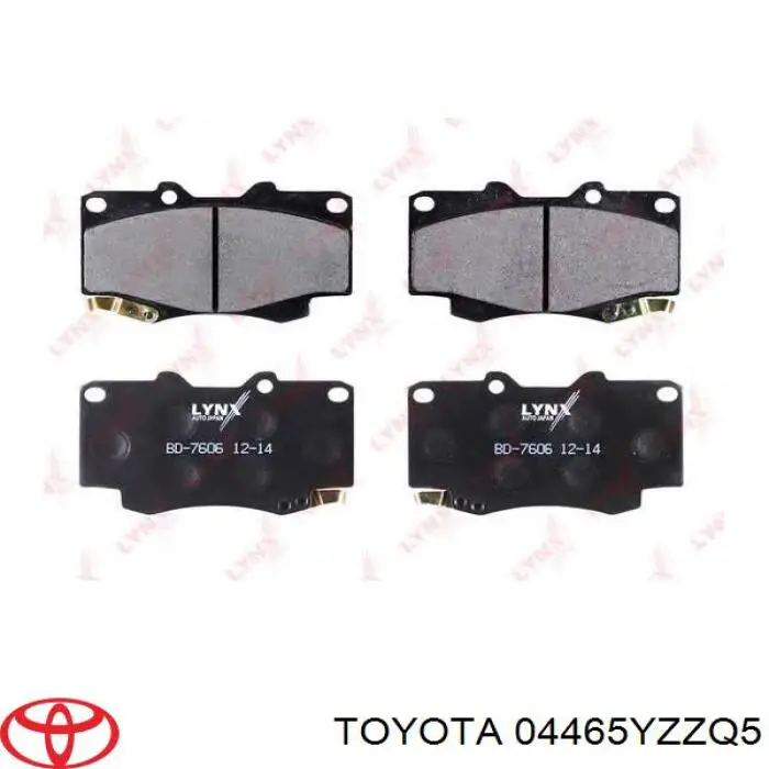 04465YZZQ5 Toyota колодки тормозные передние дисковые