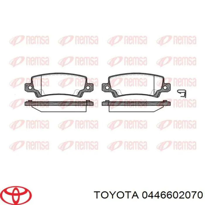 Задние тормозные колодки 0446602070 Toyota