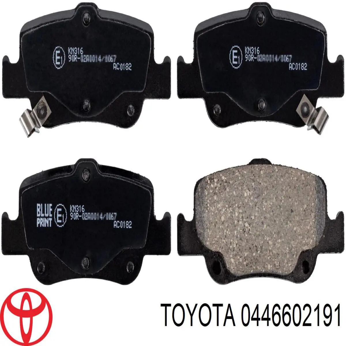 Купить 0446602191 Toyota Колодки тормозные задние, дисковые