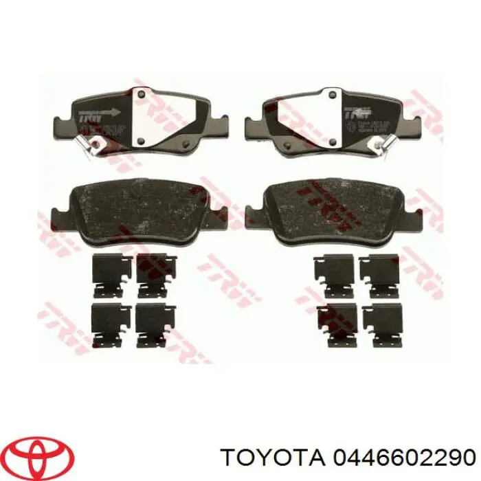 Задние тормозные колодки 0446602290 Toyota