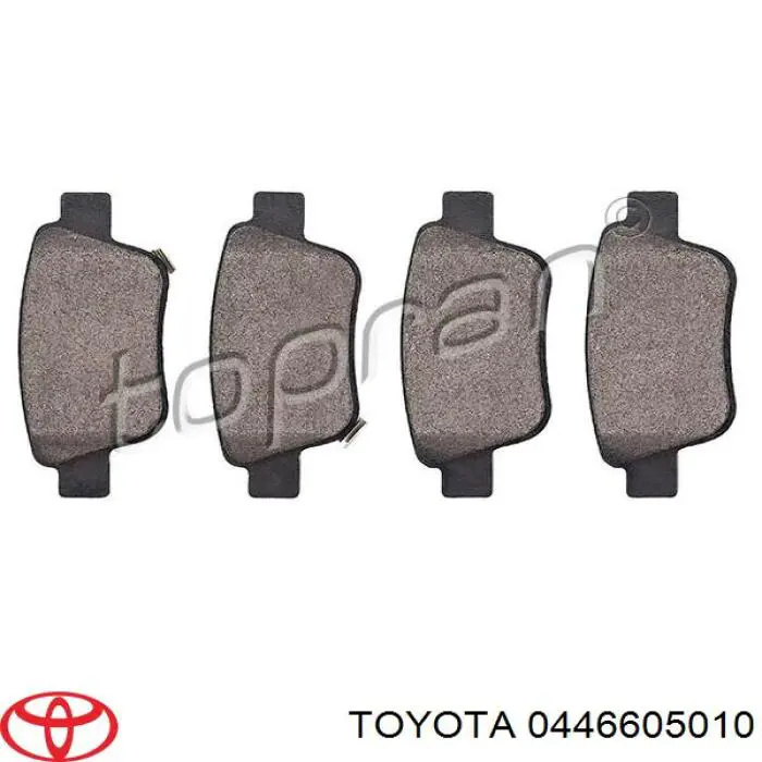 Купить 0446605010 Toyota Колодки тормозные задние, дисковые