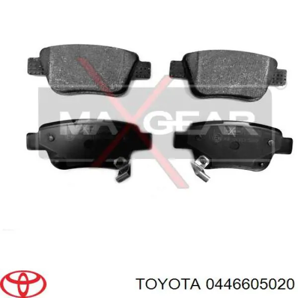 0446605020 Toyota колодки тормозные задние дисковые