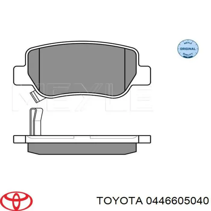 Задние тормозные колодки 0446605040 Toyota