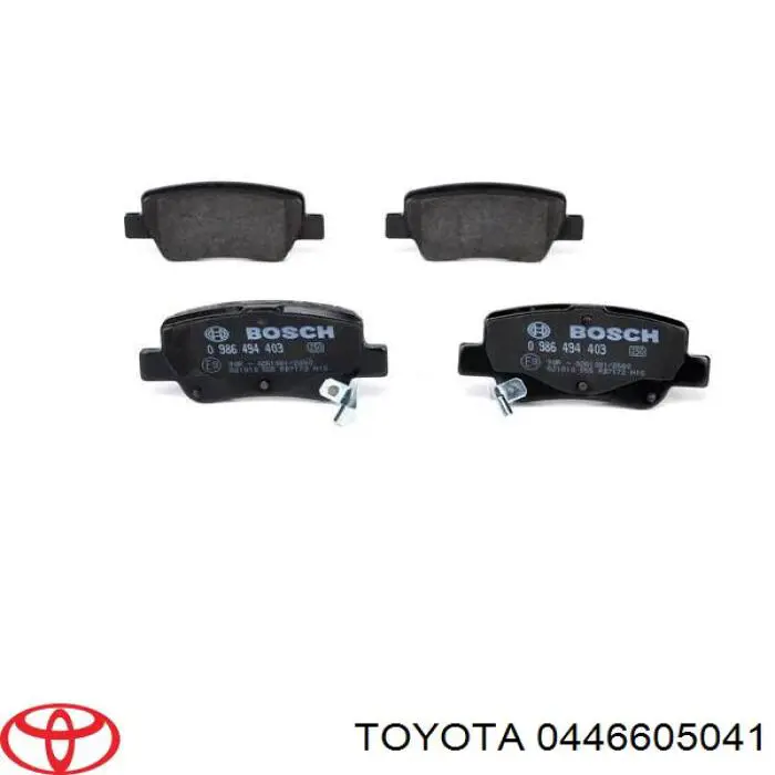 0446605041 Toyota колодки тормозные задние дисковые