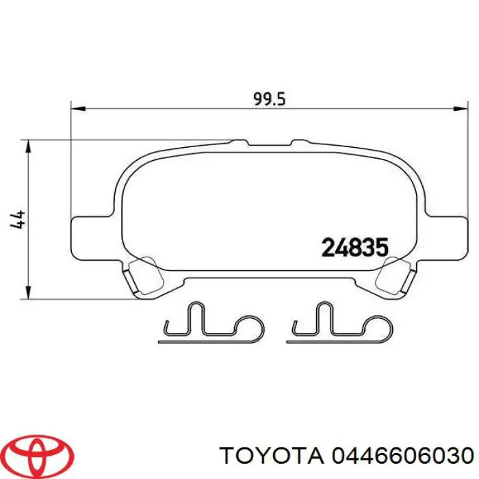 Задние тормозные колодки 446606030 Toyota