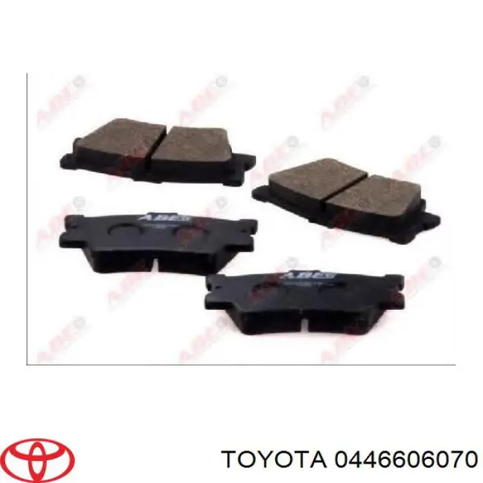 0446606070 Toyota колодки тормозные задние дисковые