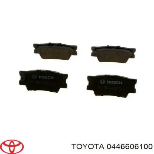 0446606100 Toyota колодки тормозные задние дисковые