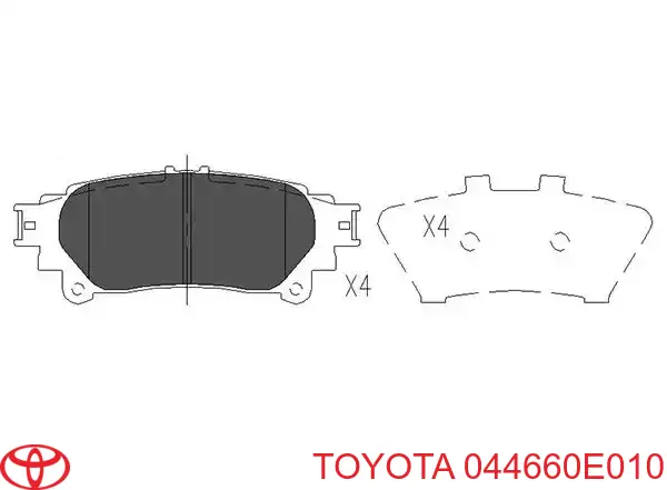 Купить 044660E010 Toyota Колодки тормозные задние, дисковые