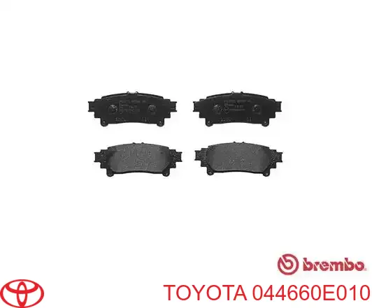 044660E010 Toyota Колодки тормозные дисковые комплект