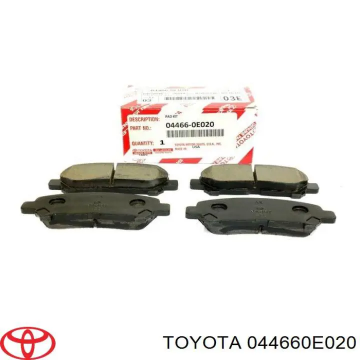 Задние тормозные колодки 044660E020 Toyota