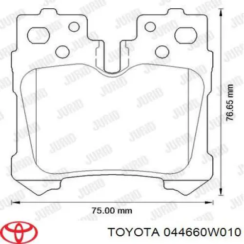 Задние тормозные колодки 044660W010 Toyota