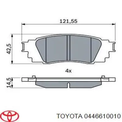 Sapatas do freio traseiras de disco Toyota 0446610010 preço, a partir de 36,63 USD