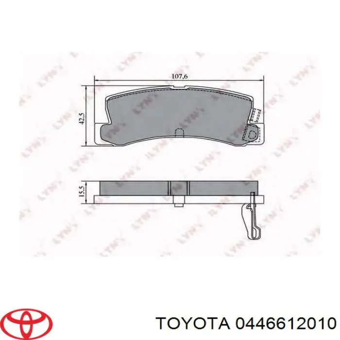 Купить 0446612010 Toyota Колодки тормозные задние, дисковые