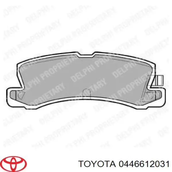 Купить 0446612031 Toyota Колодки тормозные задние, дисковые