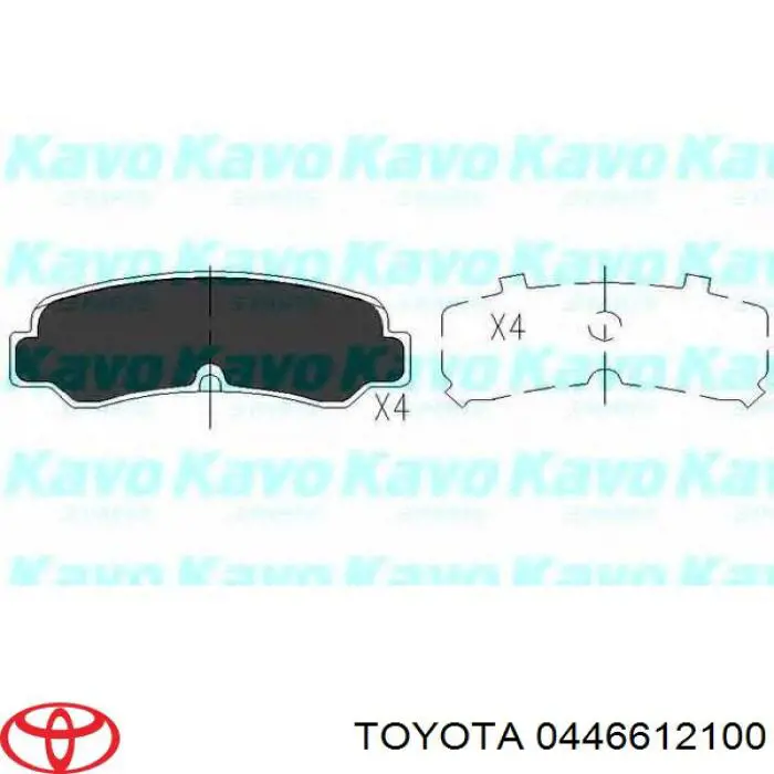 Задние тормозные колодки 449212030 Toyota