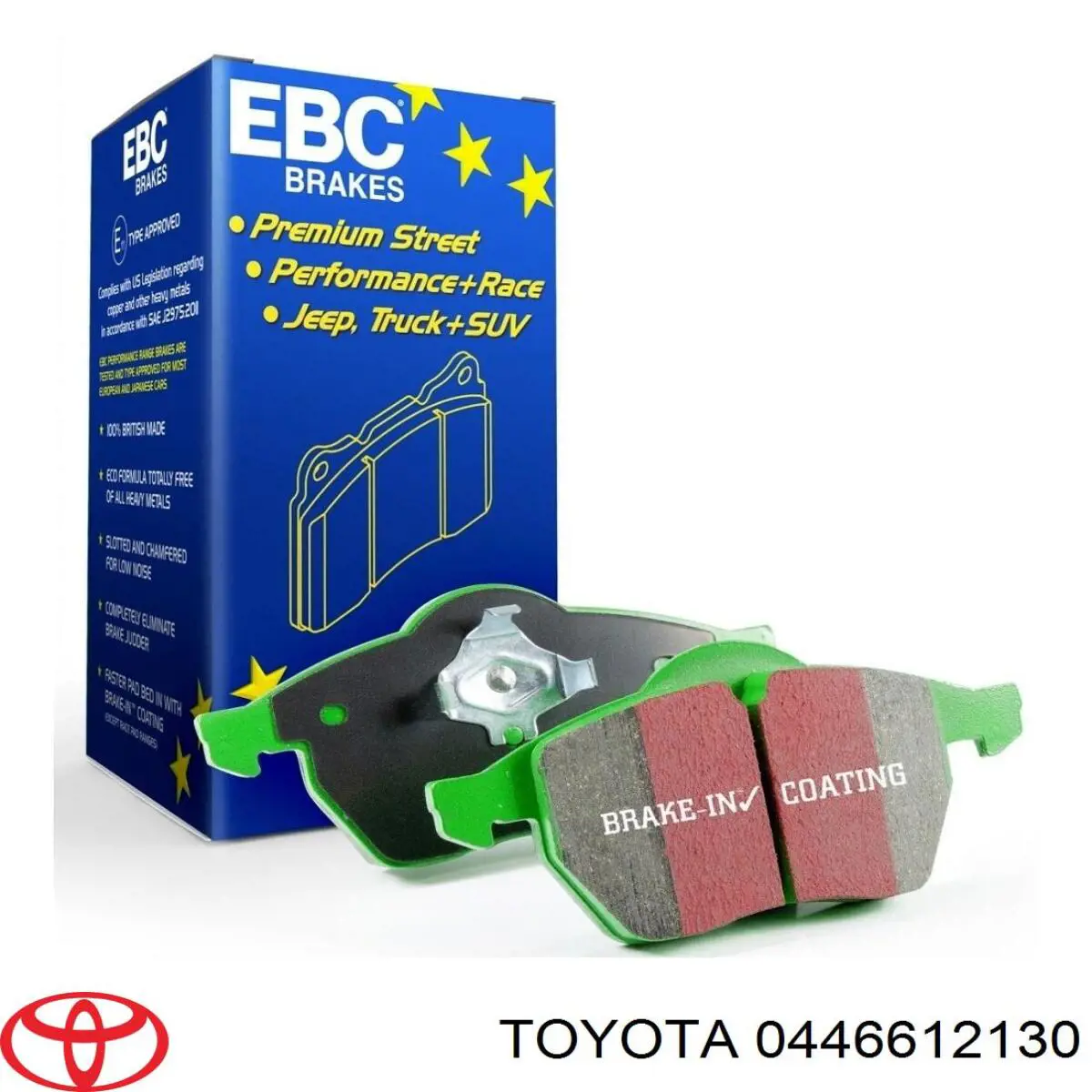 Задние дисковые колодки Toyota 0446612130