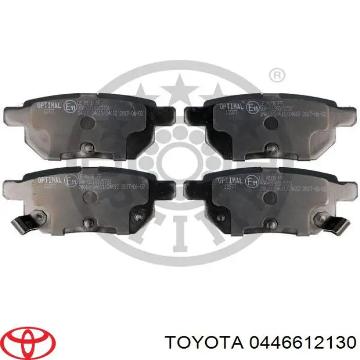 Купить 0446612130 Toyota Колодки тормозные задние, дисковые