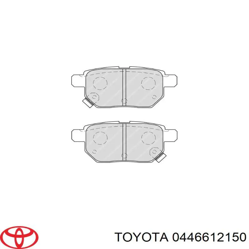 Купить 0446612150 Toyota Колодки тормозные задние, дисковые