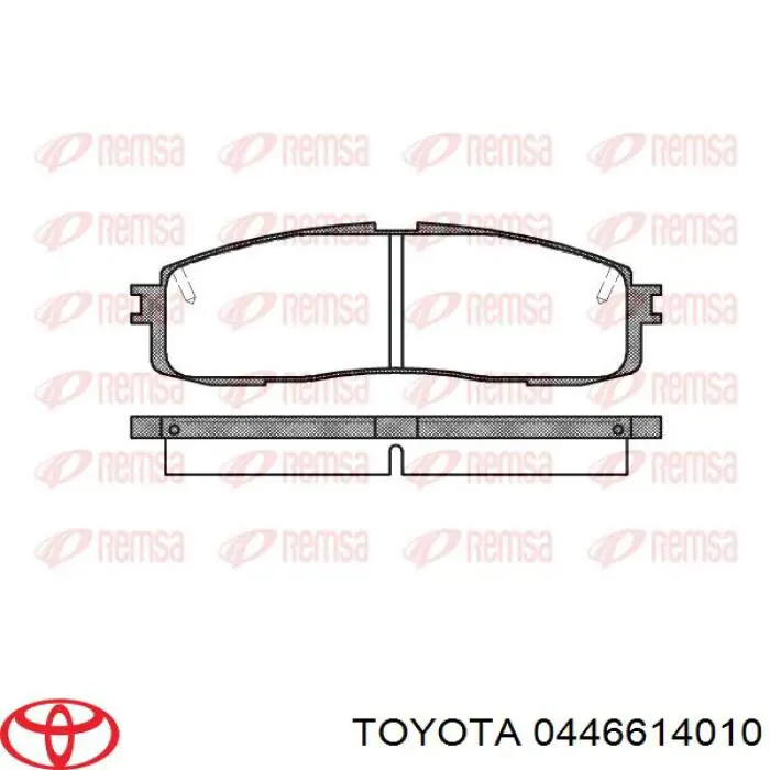 Задние тормозные колодки 0446614010 Toyota