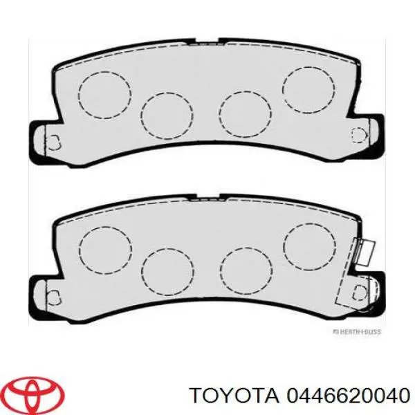 Задние тормозные колодки 0446620040 Toyota