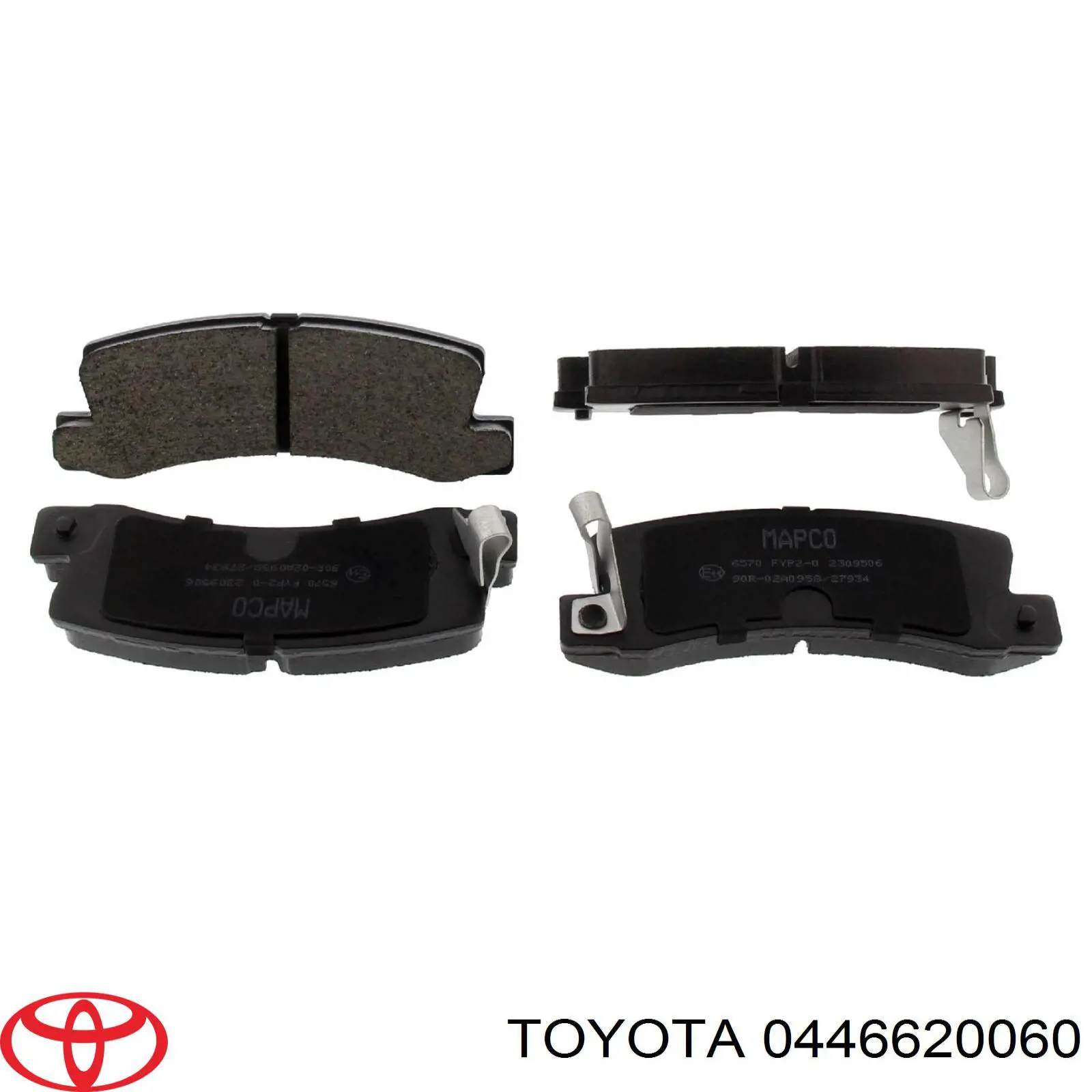 Купить 0446620060 Toyota Колодки тормозные задние, дисковые