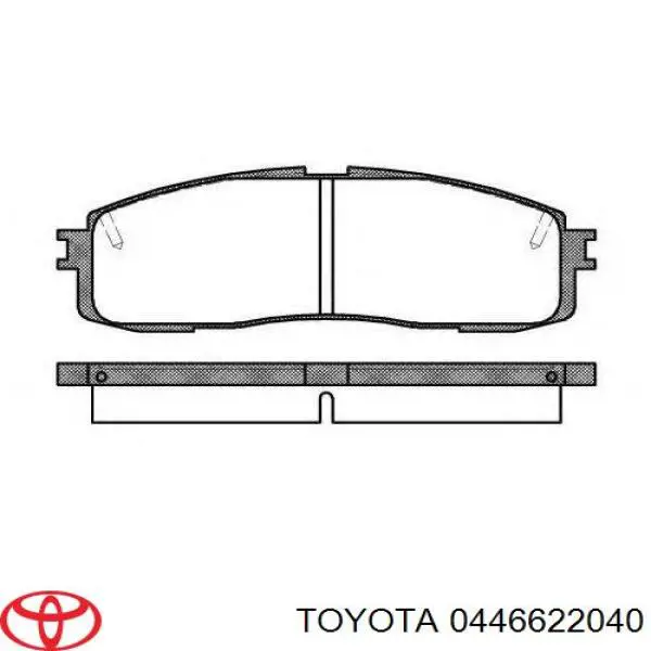 Задние тормозные колодки 0446622040 Toyota