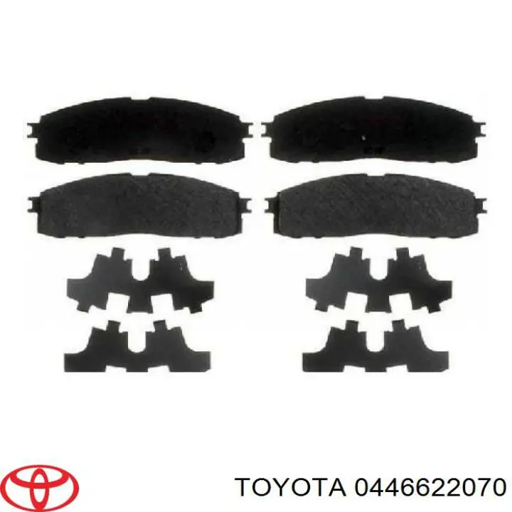 Купить 0446622070 Toyota Колодки тормозные задние, дисковые
