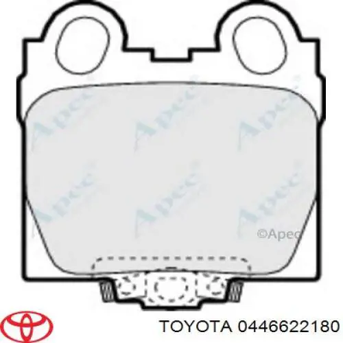Задние дисковые колодки Toyota 0446622180