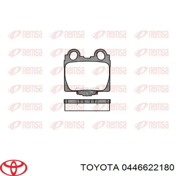 Задние тормозные колодки 0446622180 Toyota