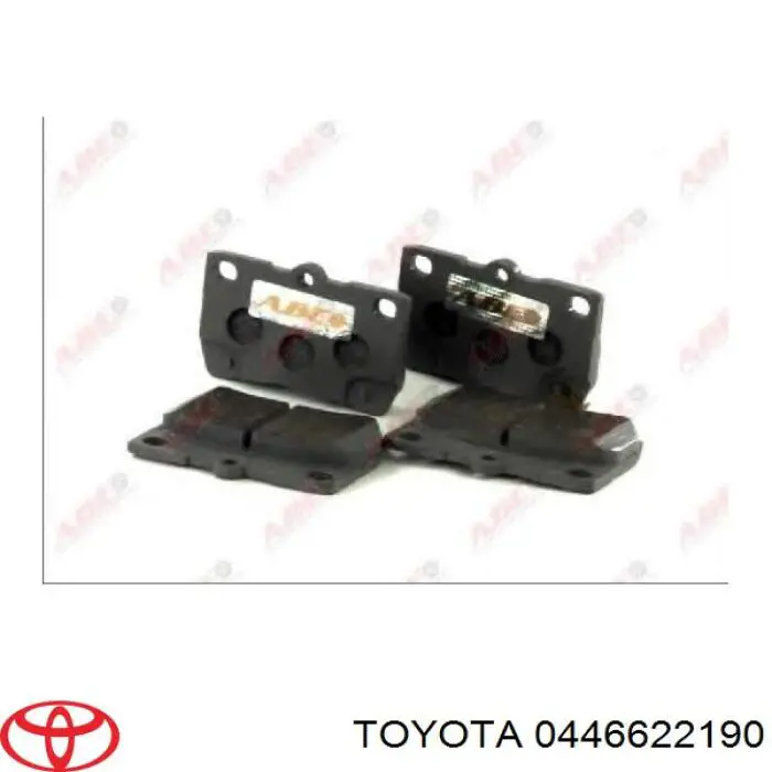 Купить 0446622190 Toyota Колодки тормозные задние, дисковые