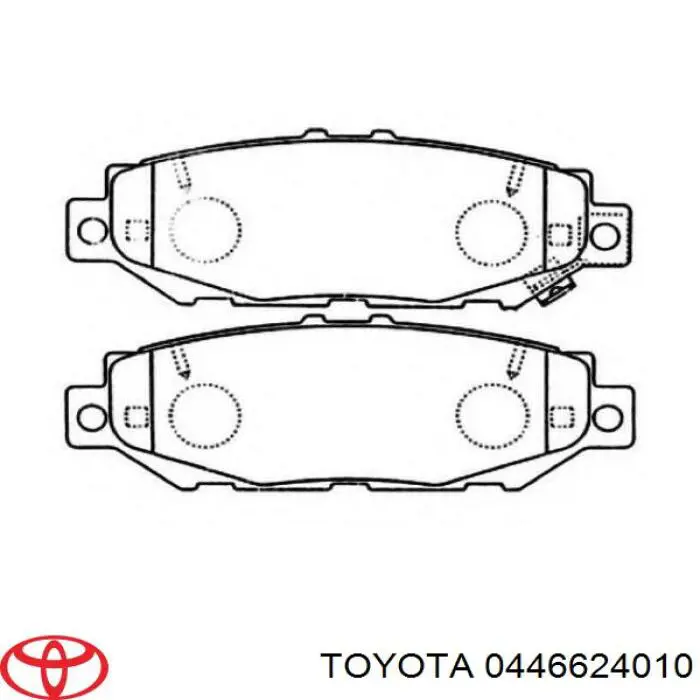 Задние тормозные колодки 0446624010 Toyota