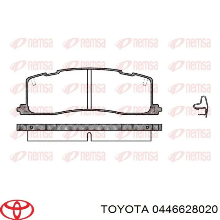 Задние тормозные колодки 0446628020 Toyota