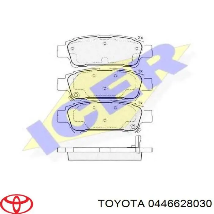 Задние дисковые колодки Toyota 0446628030