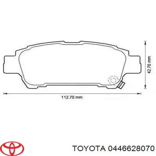 Задние тормозные колодки 0446628070 Toyota