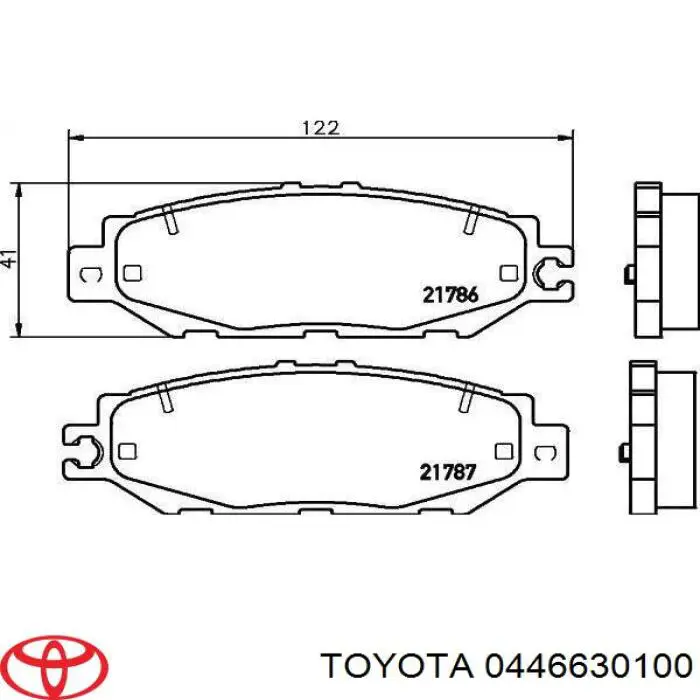 0446630100 Toyota Колодки тормозные дисковые комплект