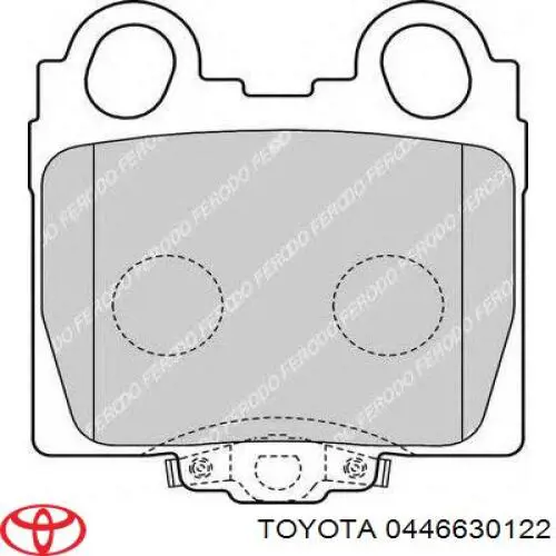 Задние тормозные колодки 0446630122 Toyota